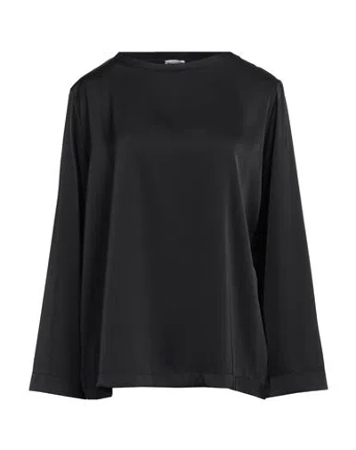 Rue Du Bac Woman Top Black Size 8 Polyester