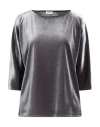 RUE DU BAC RUE DU BAC WOMAN TOP GREY SIZE 8 POLYESTER, ELASTANE