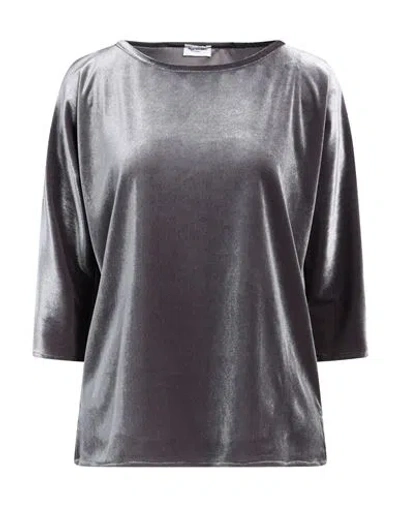 Rue Du Bac Woman Top Grey Size 8 Polyester, Elastane