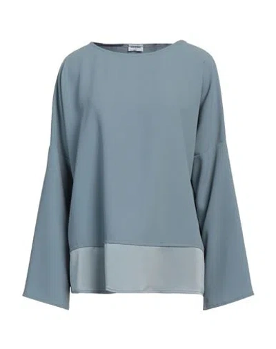 Rue Du Bac Woman Top Light Blue Size 2 Polyester
