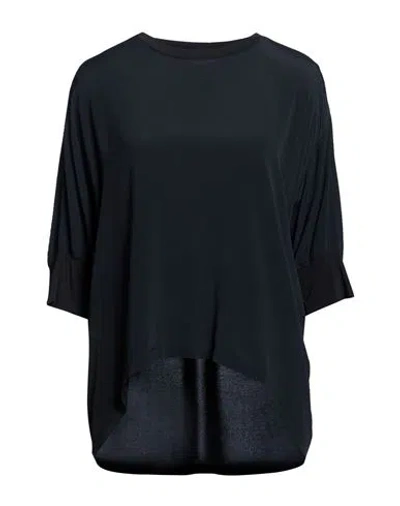 Rue Du Bac Woman Top Midnight Blue Size 10 Acetate, Silk