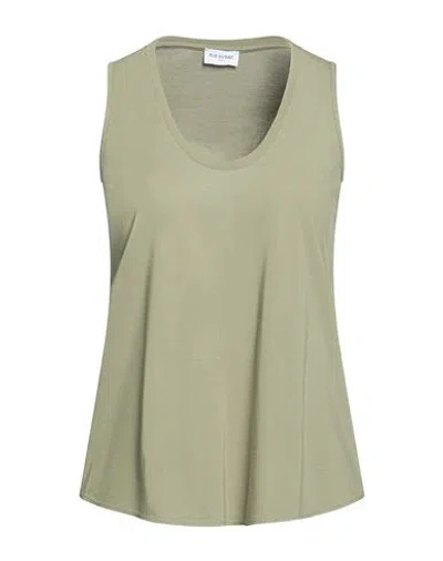 Rue Du Bac Woman Top Military Green Size 2 Viscose, Polyamide, Elastane