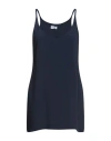 Rue Du Bac Woman Top Navy Size 4 Acetate, Silk In Navy Blue