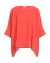 Rue Du Bac Woman Top Red Size 4 Polyester, Elastane In Red