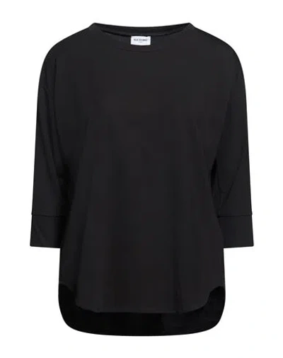 Rue Du Bac Woman T-shirt Black Size 8 Viscose, Polyamide, Elastane