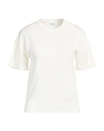 Rue Du Bac Woman T-shirt White Size 8 Viscose, Polyamide, Elastane
