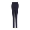 Rue Les Createurs Women's Blue Asymmetrical Detail Slim Fit Navy Trousers In Blue