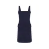 Rue Les Createurs Women's Blue Square Neck Navy Mini Dress In Blue