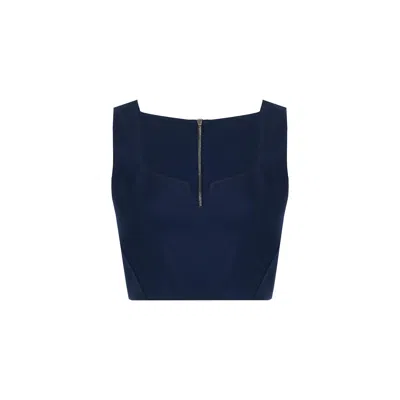 Rue Les Createurs Women's Blue Thick Strap Navy Bustier
