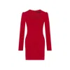 Rue Les Createurs Women's Cutout Detail Crepe Texture Red Mini Dress In Red