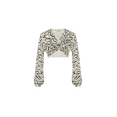 Rue Les Createurs Women's Front Twist Detail Black Blouse