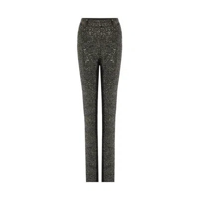 Rue Les Createurs Women's Gold Sequin Trousers