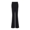 Rue Les Createurs Women's High Waist Wide Leg Black Trousers In Black