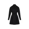 Rue Les Createurs Women's Long Sleeve Belt Detail Black Dress In Black