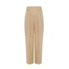 Rue Les Createurs Women's Neutrals Carrot Leg Beige Pants In Beige/orange