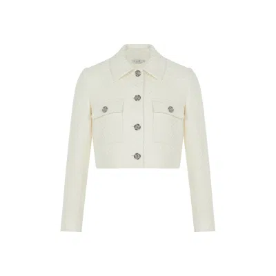 Rue Les Createurs Women's Neutrals Metal Button Detail Ecru Jacket In Beige