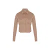 Rue Les Createurs Women's Neutrals Pleated Detail Mink Shirt