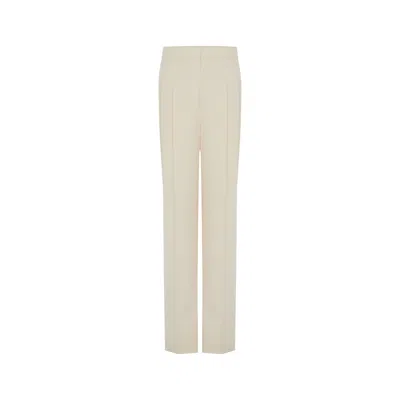 Rue Les Createurs Women's Neutrals Relaxed Fit Pocket Ecru Trousers In Beige