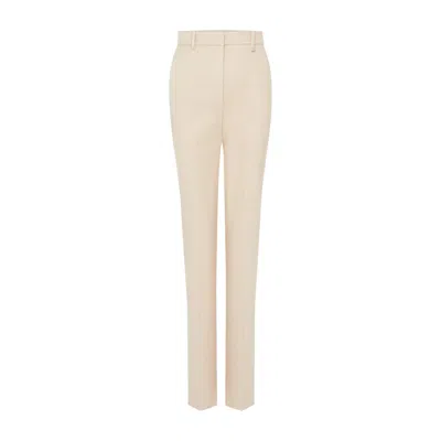 Rue Les Createurs Women's Neutrals Stretch Slim-fit Ecru Trousers In Beige