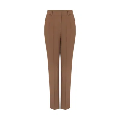 Rue Les Createurs Women's Neutrals Textured High-waist Mink Pants In Brown