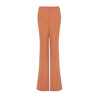 Rue Les Createurs Women's Pink / Purple High Waist Wide Leg Salmon Trousers In Pink/purple