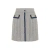 Rue Les Createurs Women's Pocket Flap Detail Pleated Blue Mini Skirt In Blue
