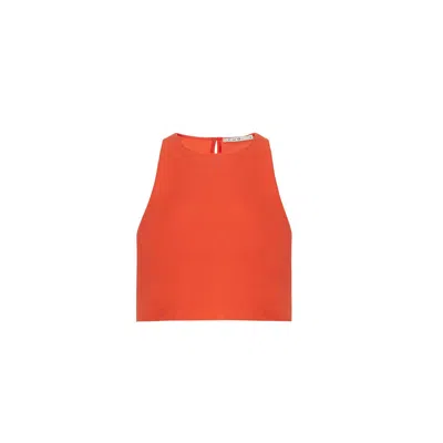 Rue Les Createurs Women's Red Comfort Fit Coral Blouse