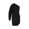 Rue Les Createurs Women's Shoulder Cutout Detail Black Mini Dress In Black