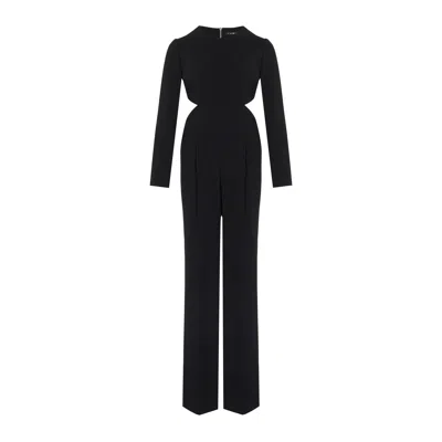 Rue Les Createurs Women's Side-deep Detailed Black Jumpsuit