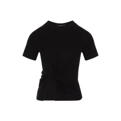 Rue Les Createurs Women's Side Slit Detailed Black Blouse