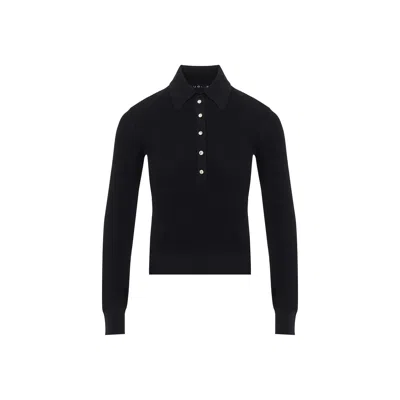 Rue Les Createurs Women's Stone Detail Black Blouse