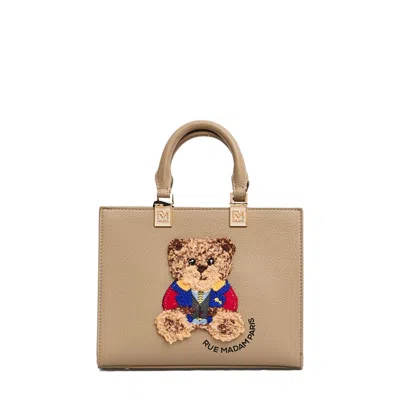 Rue Madame Mini Tote Orsetto Taupe In Brown