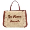Rue Madame Nassau Xl Leather And Raffia In Multi