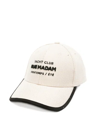 Rue Madame Paris Riviera Logo-embroidered Baseball Cap In Red