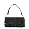 Rue Madame Rectangular Grey Denim Shoulder Bag