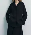 Rue Sophie Andra Poplin Shirt In Black In Black