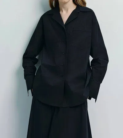 Rue Sophie Andra Poplin Shirt In Black