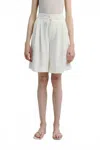 Rue Sophie Arc Tie Waist Short In White In Neutral