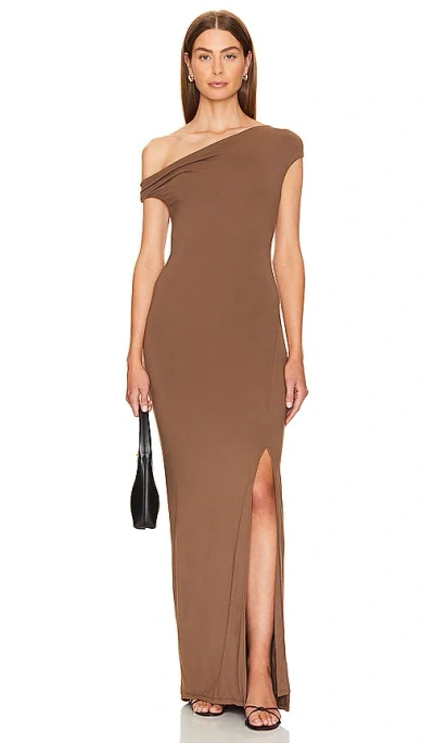 Rue Sophie Arlette Twist Dress In Brown