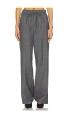 Rue Sophie Arlin Drawstring Pants In Gray