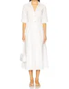 Rue Sophie Beca Shirt Dress In Off White In White
