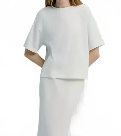 Rue Sophie Bo√æte Short-sleeve Boxy Top In White