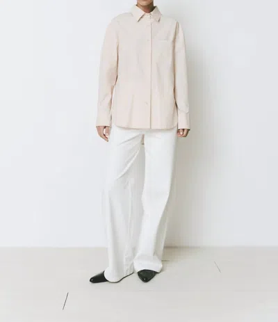 Rue Sophie Charlotte Button Down Shirt In Petal In Pink