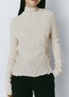 Rue Sophie Degare Crinkled Top In Ivory In Multi