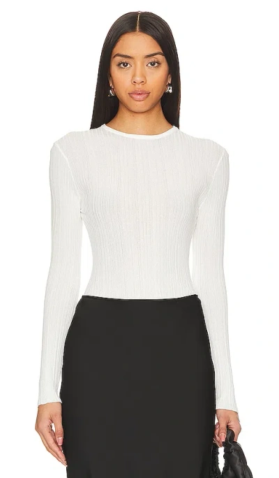 Rue Sophie Harley Sheer Sweater In Off White