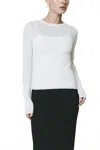 Rue Sophie Iris Long Sleeve Sweater In Off White In White