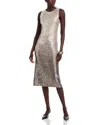 Rue Sophie Jiselle Sequined Dress In Gold