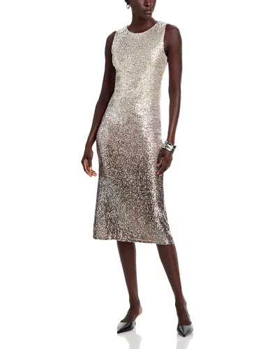 Rue Sophie Jiselle Sequined Dress In Gold