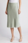 RUE SOPHIE KAT SATIN MIDI SKIRT