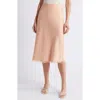 Rue Sophie Kat Satin Midi Skirt In Cantaloupe